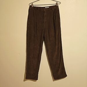 Womans Eddie Bauer 12 Petite High Waisted Courderoy Pants